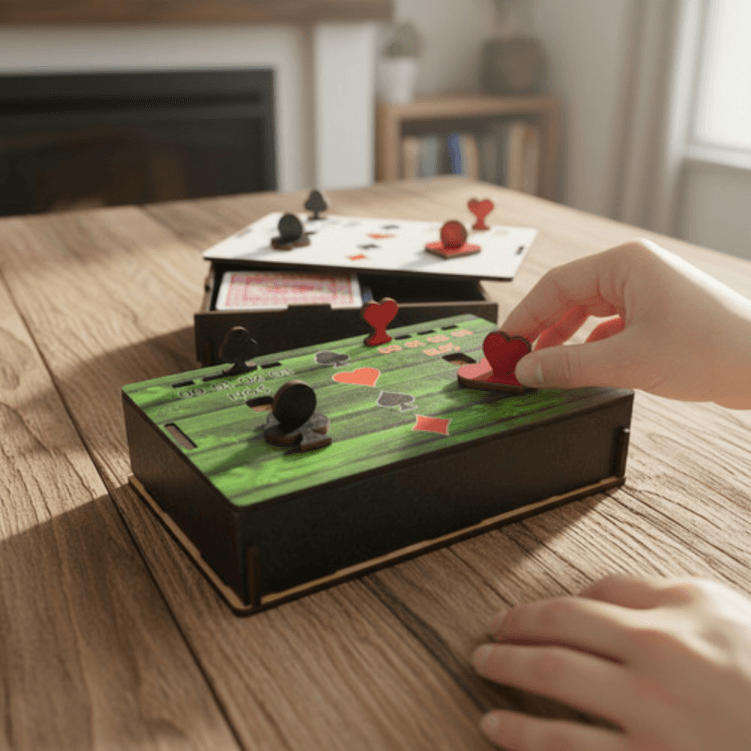 47946 - JOGO BARALHO TRUCO NA CAIXA CMARCADOR SORTIDO GRIFE DE BOTECO